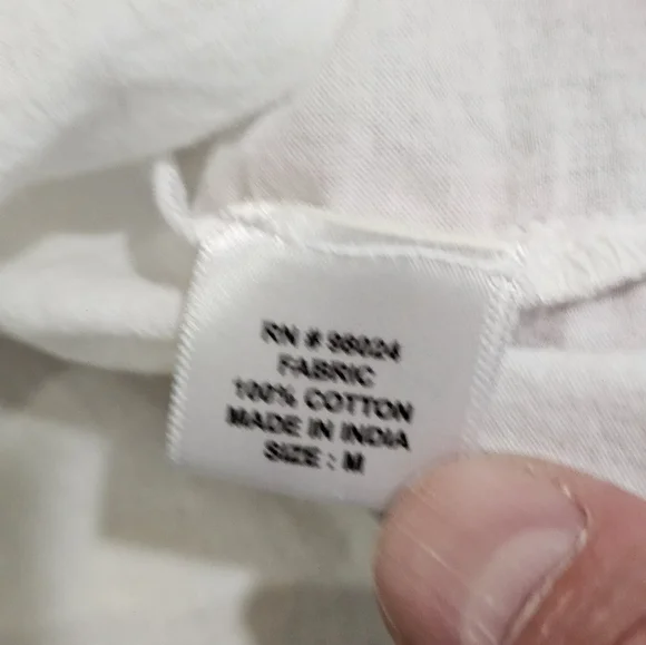 Jennifer & Grace Women’s Medium Boho Cottagecore White Eyelet Ruffle Blouse Top - Picture 5 of 7